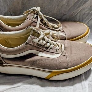 Vans Platform Beige Canvas Sneakers